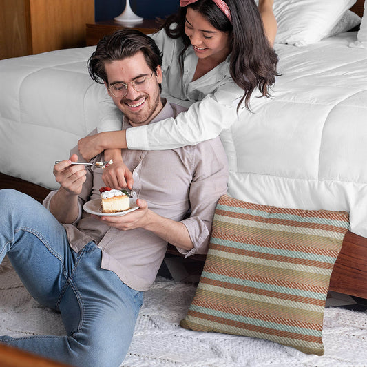 Plutus Brown Tracks Stripe Luxury Throw Pillow - Plutus Brands