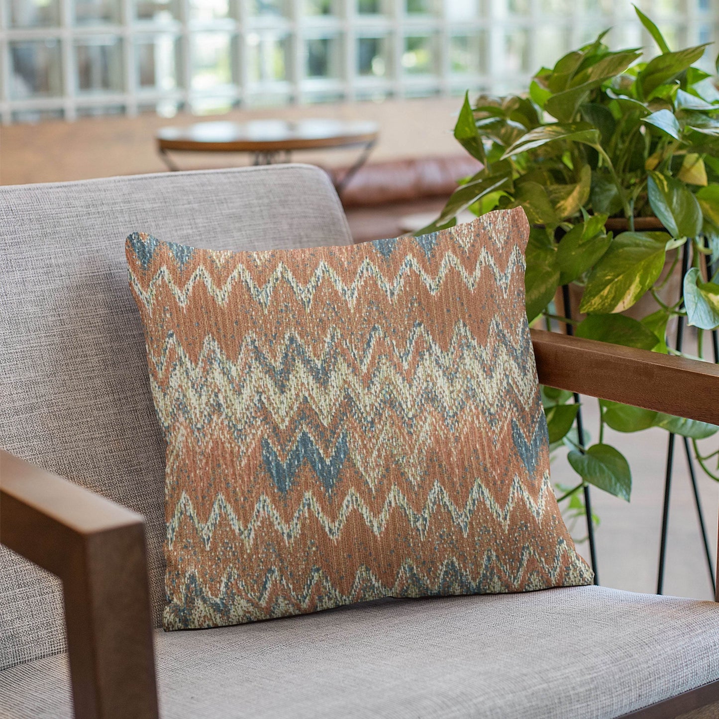 Plutus Multi-Color Wave Chevron Luxury Throw Pillow - Plutus Brands
