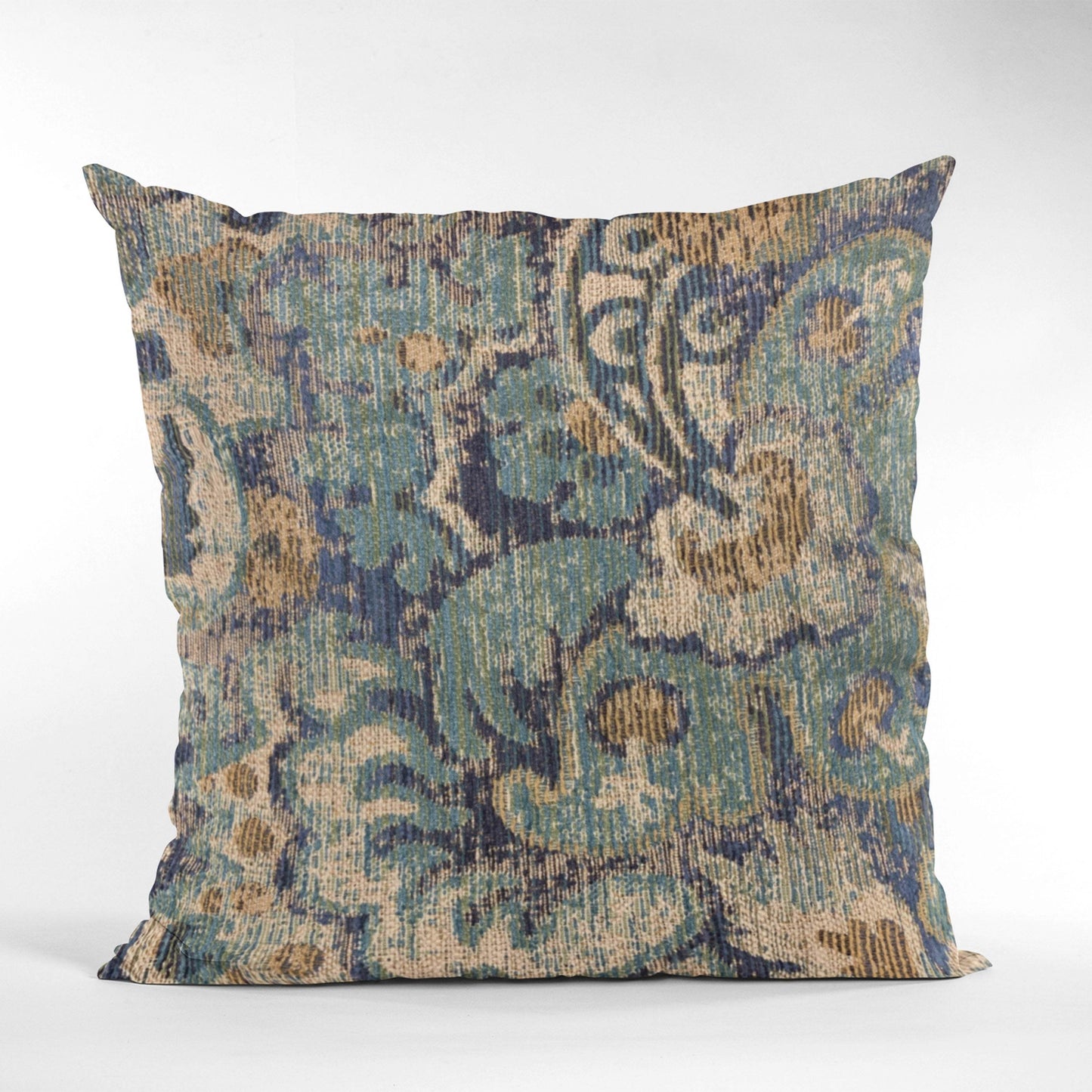 Plutus Blue Amazonian Damask Luxury Throw Pillow - Plutus Brands