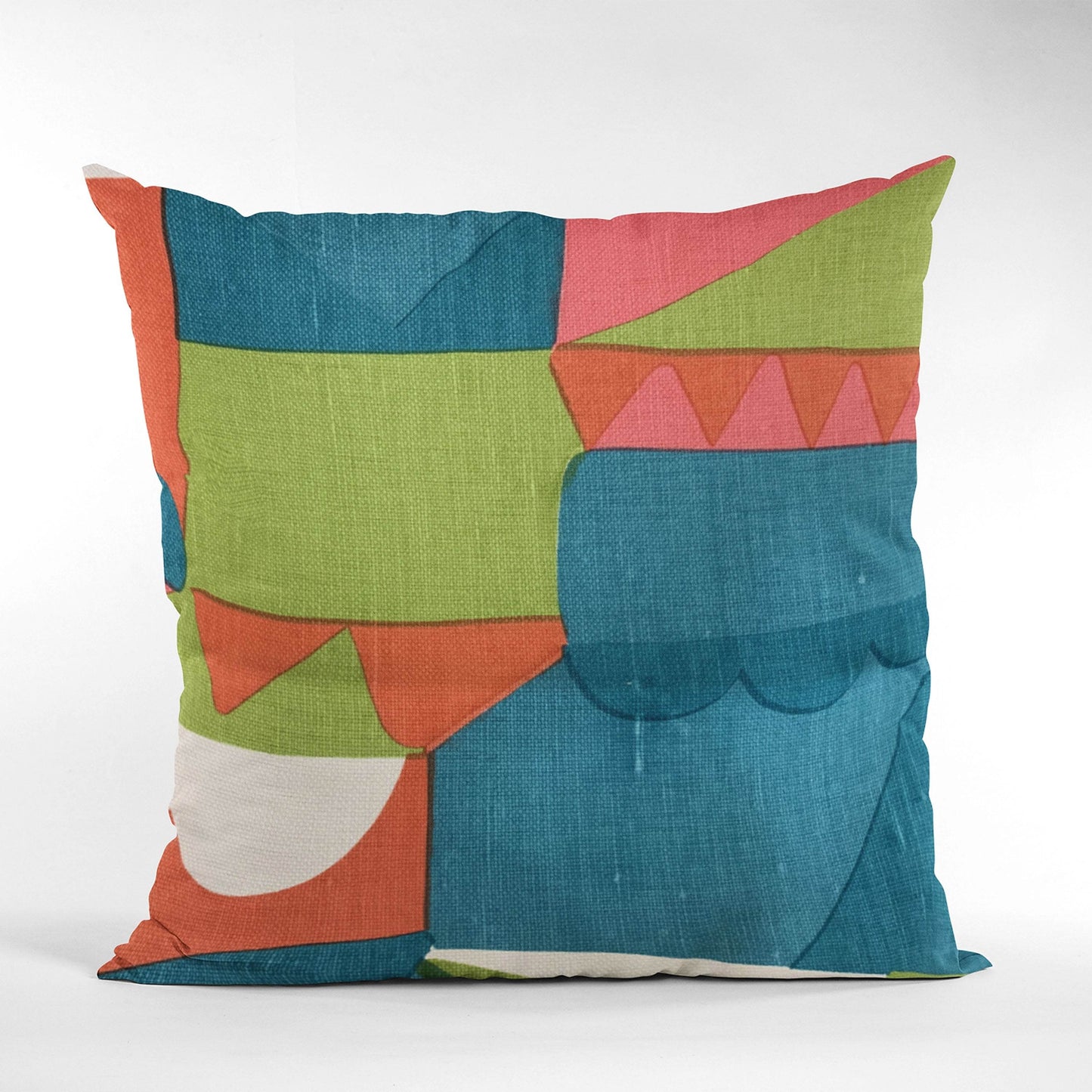 Plutus Blue Dino Graphic Print Luxury Throw Pillow - Plutus Brands