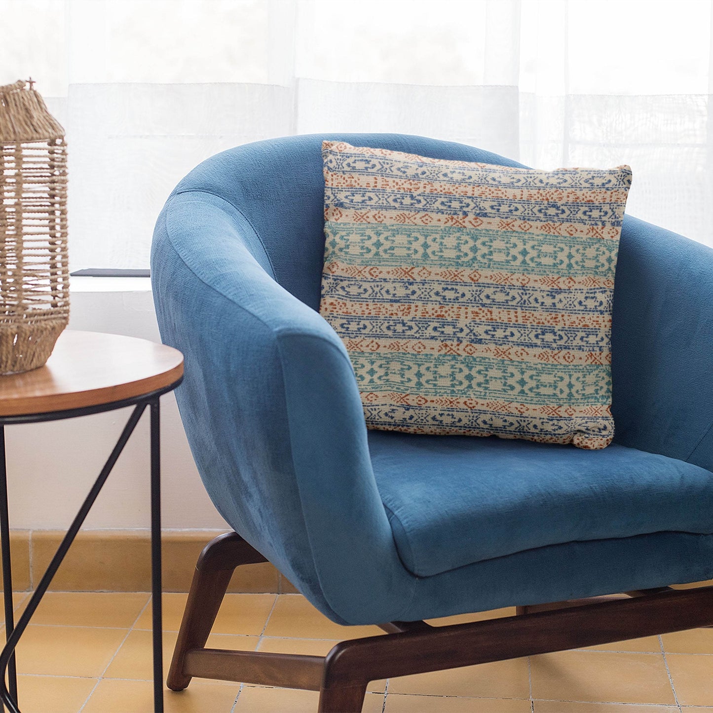 Plutus Blue Lined Stripe Luxury Throw Pillow - Plutus Brands