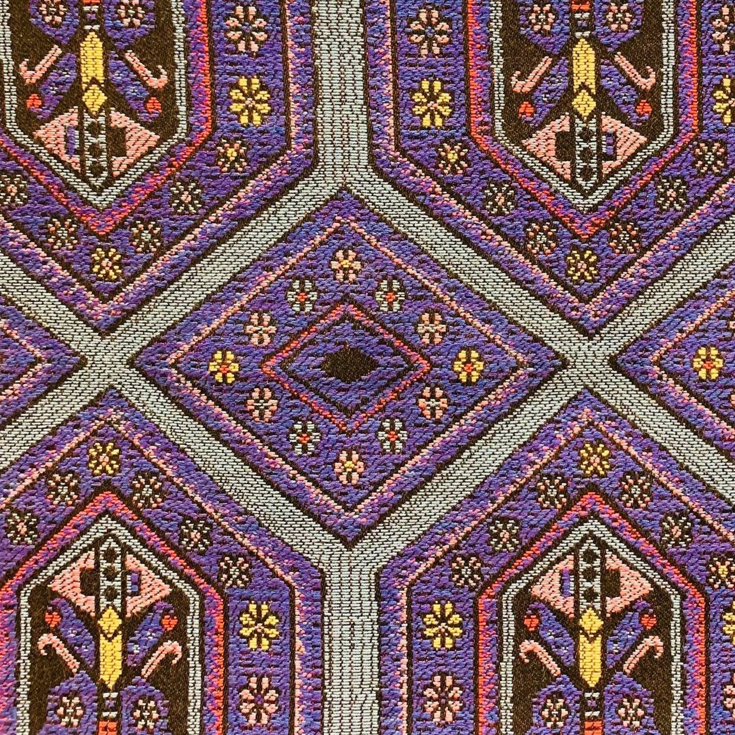 Parisian Vibes Purple Geometric Luxury Outdoor/Indoor Throw Pillow - Plutus Brands