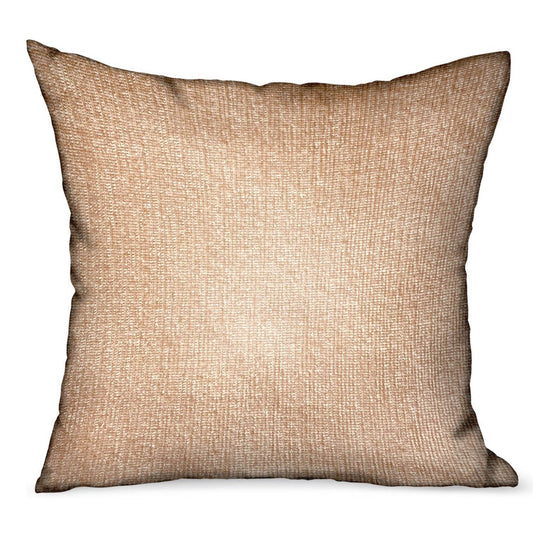 Lush Sepia Off White Solid Luxury Outdoor/Indoor Throw Pillow - Plutus Brands