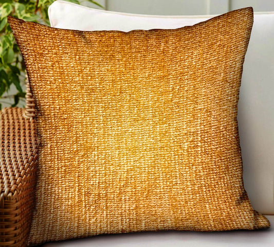Honey Lust Brown Solid Luxury Outdoor/Indoor Throw Pillow - Plutus Brands