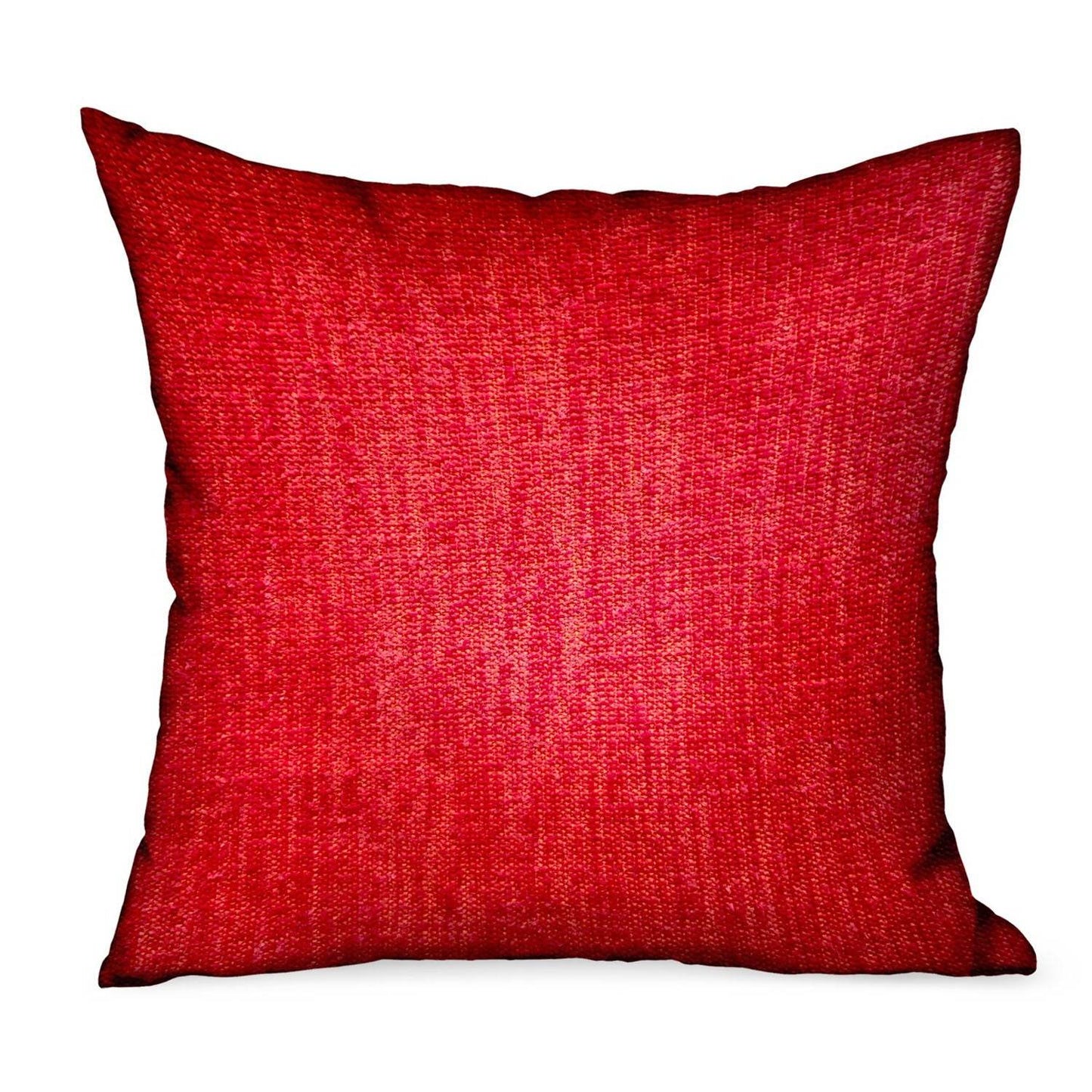 Scarlet Zest Red Solid Luxury Outdoor/Indoor Throw Pillow - Plutus Brands