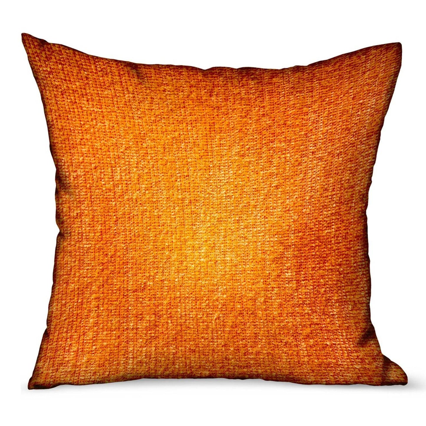 Bittersweet Ember Orange Solid Luxury Outdoor/Indoor Throw Pillow - Plutus Brands