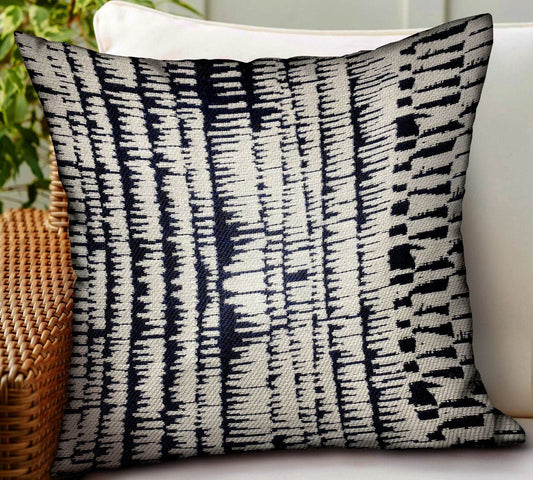 Radiant Beryl Blue Abstract Luxury Outdoor/Indoor Throw Pillow - Plutus Brands