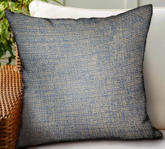 Oxford Blaze Blue Solid Luxury Outdoor/Indoor Throw Pillow - Plutus Brands