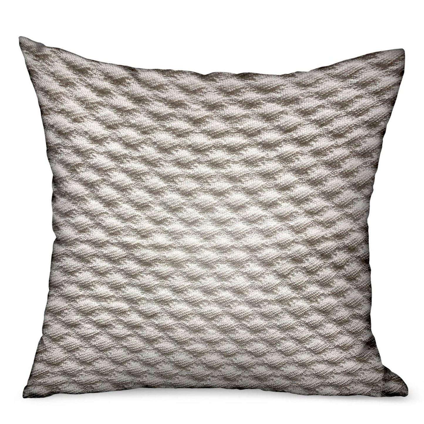 Monroe Bisque Brown Dobby Luxury Outdoor/Indoor Throw Pillow - Plutus Brands