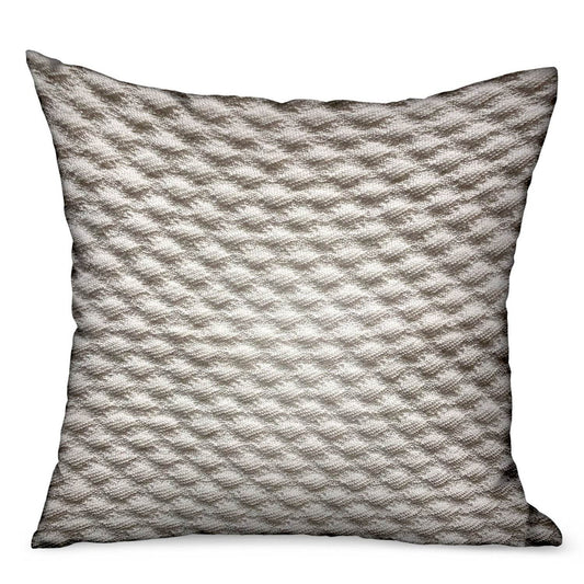 Monroe Bisque Brown Dobby Luxury Outdoor/Indoor Throw Pillow - Plutus Brands