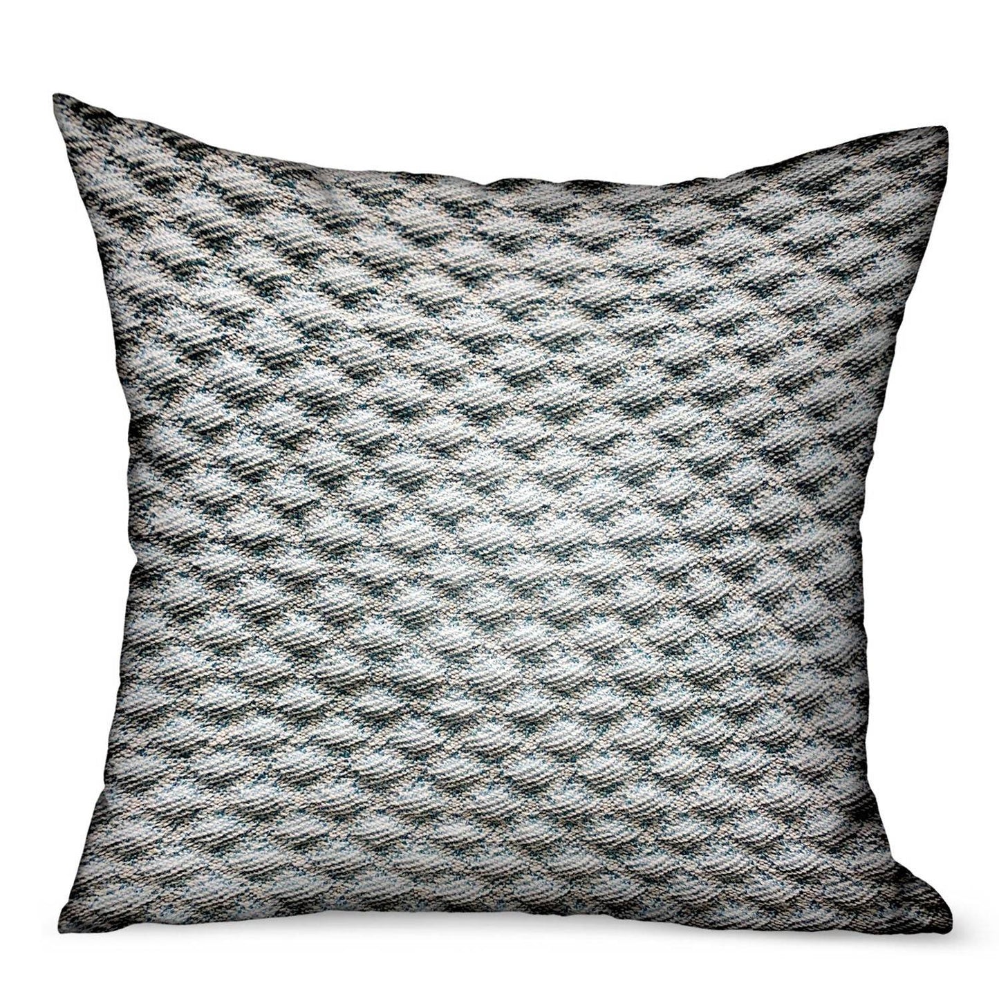 Victorian Charm Blue Dobby Luxury Outdoor/Indoor Throw Pillow - Plutus Brands