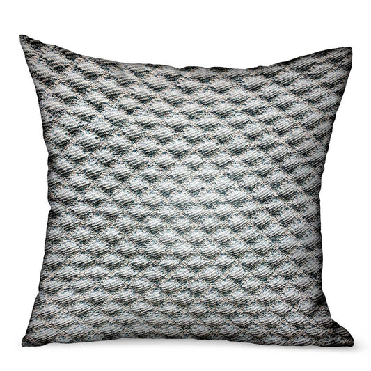 Victorian Charm Blue Dobby Luxury Outdoor/Indoor Throw Pillow - Plutus Brands