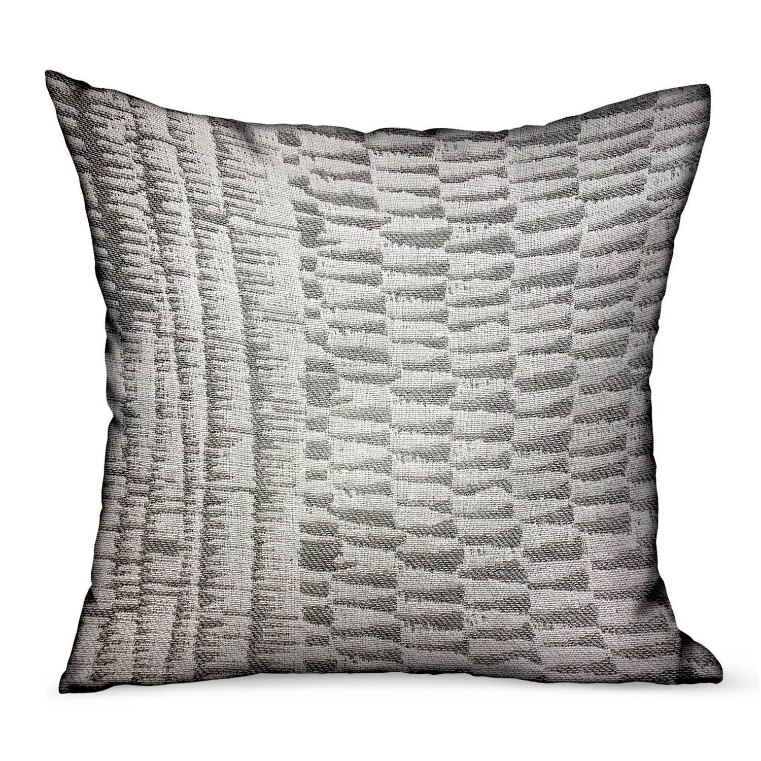 Epoxi River Gray Dobby Luxury Outdoor/Indoor Throw Pillow - Plutus Brands