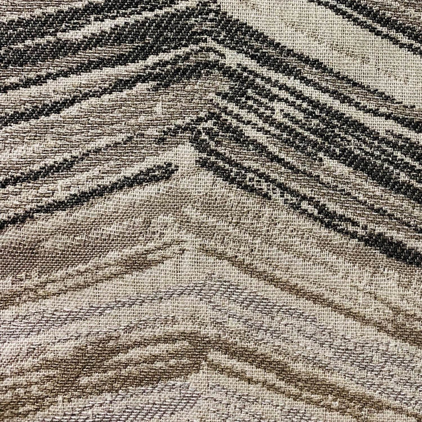 Jagged Sand Brown Geometric Luxury Outdoor/Indoor Throw Pillow - Plutus Brands