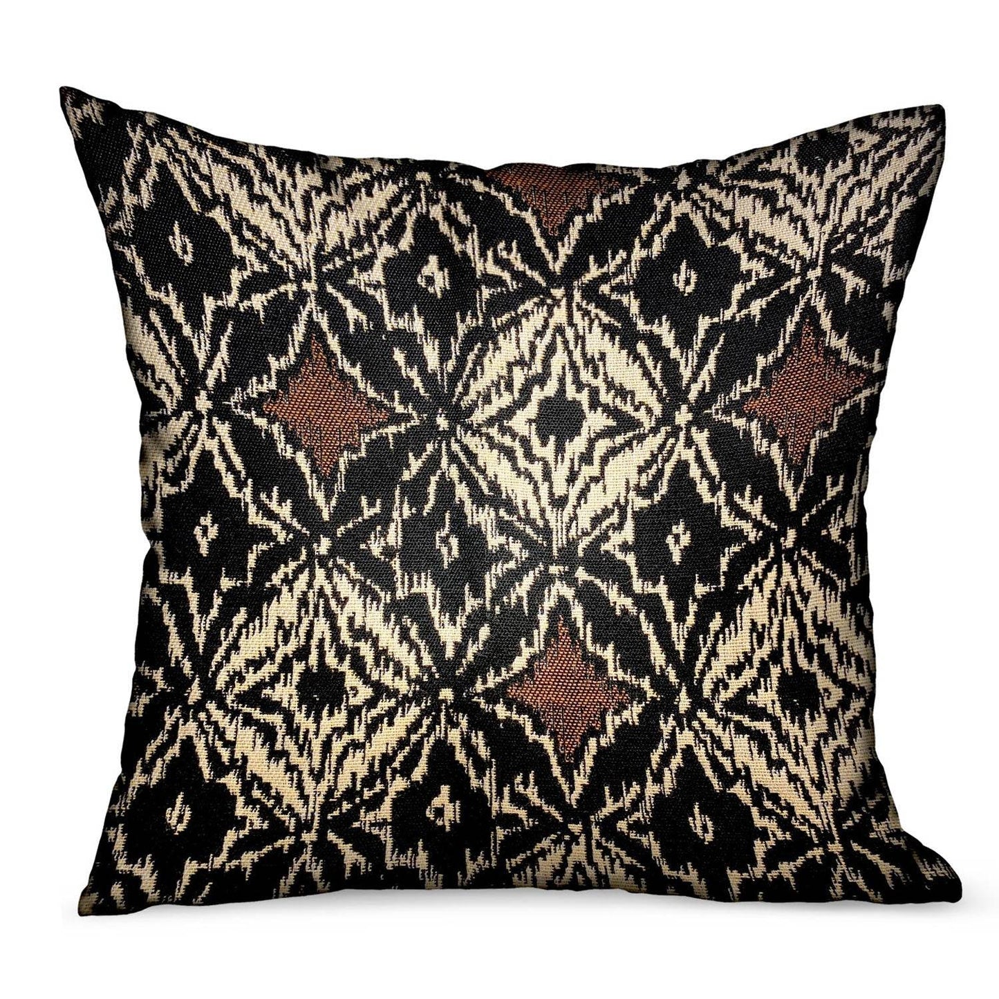 Daliah Ice Black Chevron Luxury Outdoor/Indoor Throw Pillow - Plutus Brands