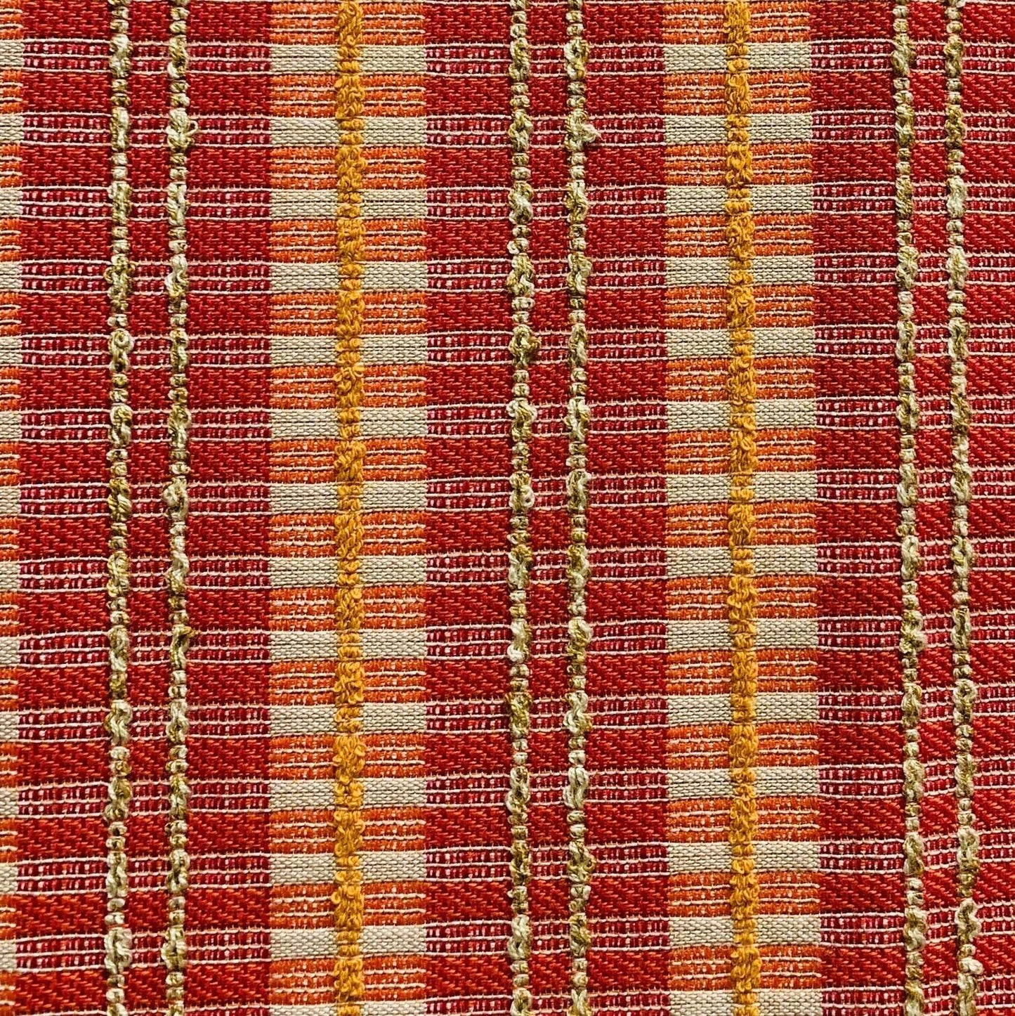 Cherry Tassel Orange Stripes Luxury Outdoor/Indoor Throw Pillow - Plutus Brands