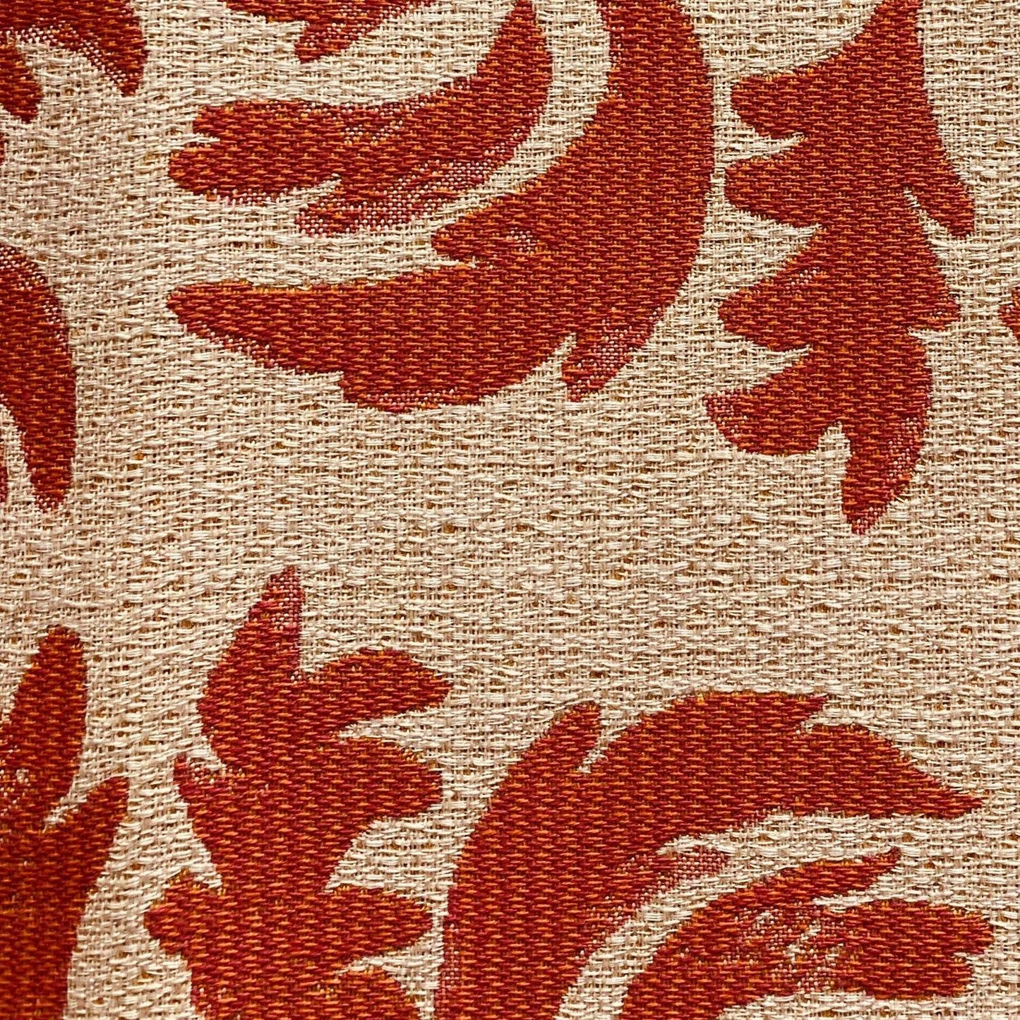Claret Leaflet Orange Paisley Luxury Outdoor/Indoor Throw Pillow - Plutus Brands