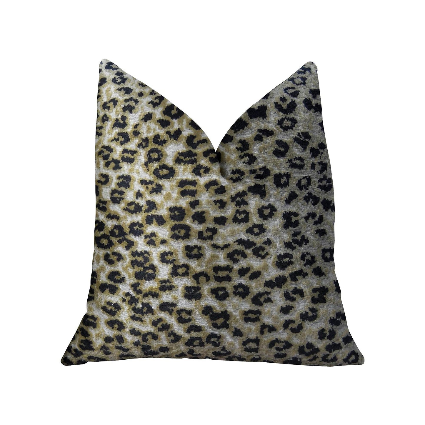 Wild Cheetah Taupe and Black Handmade Luxury Pillow - Plutus Brands