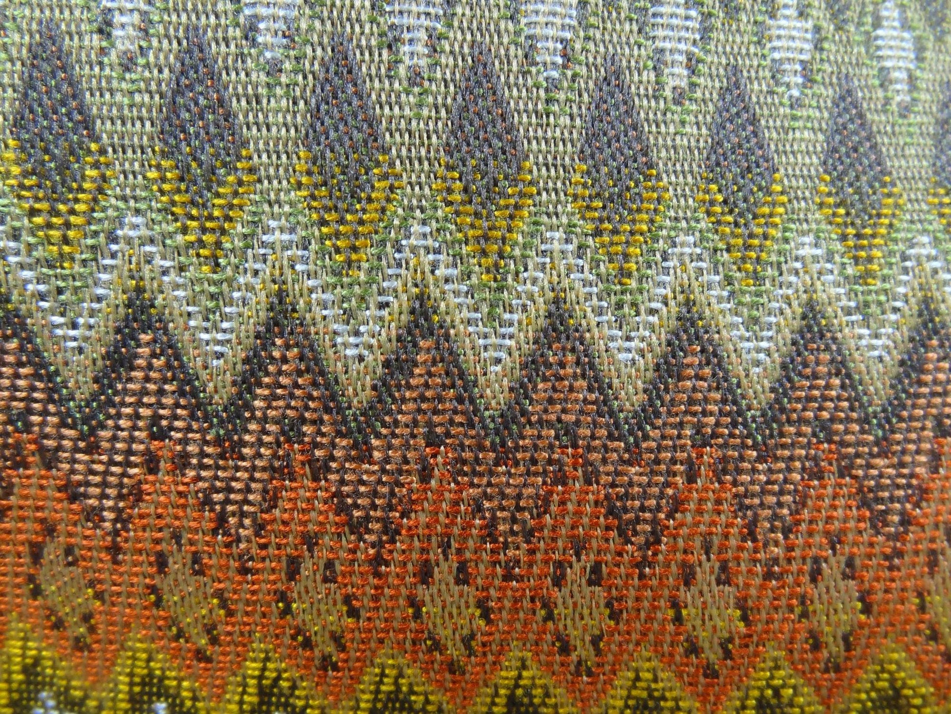 Zipline Orange Green and Blue Handmade Luxury Pillow - Plutus Brands