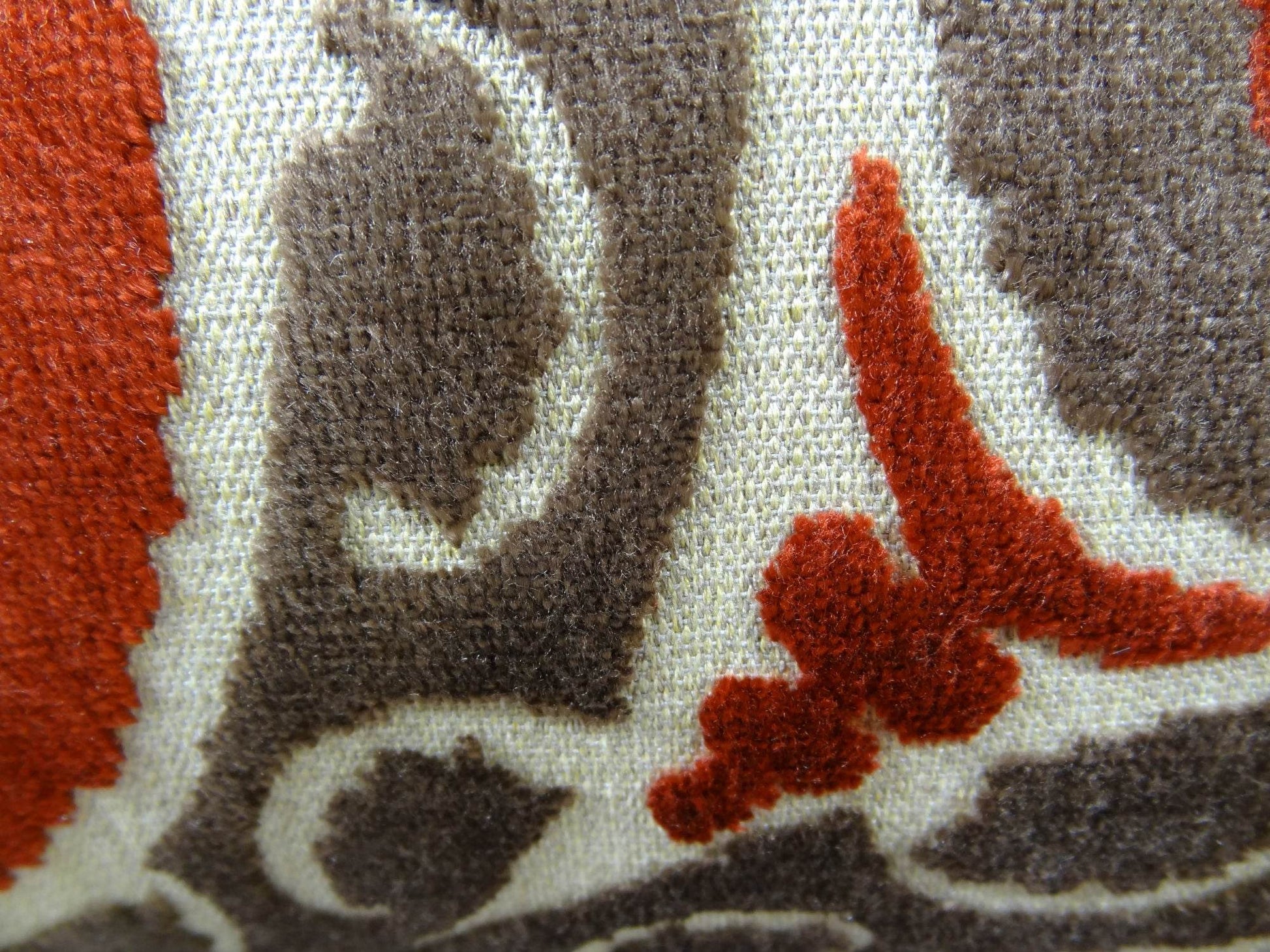 Madeline Red and Brown Handmade Luxury Pillow - Plutus Brands