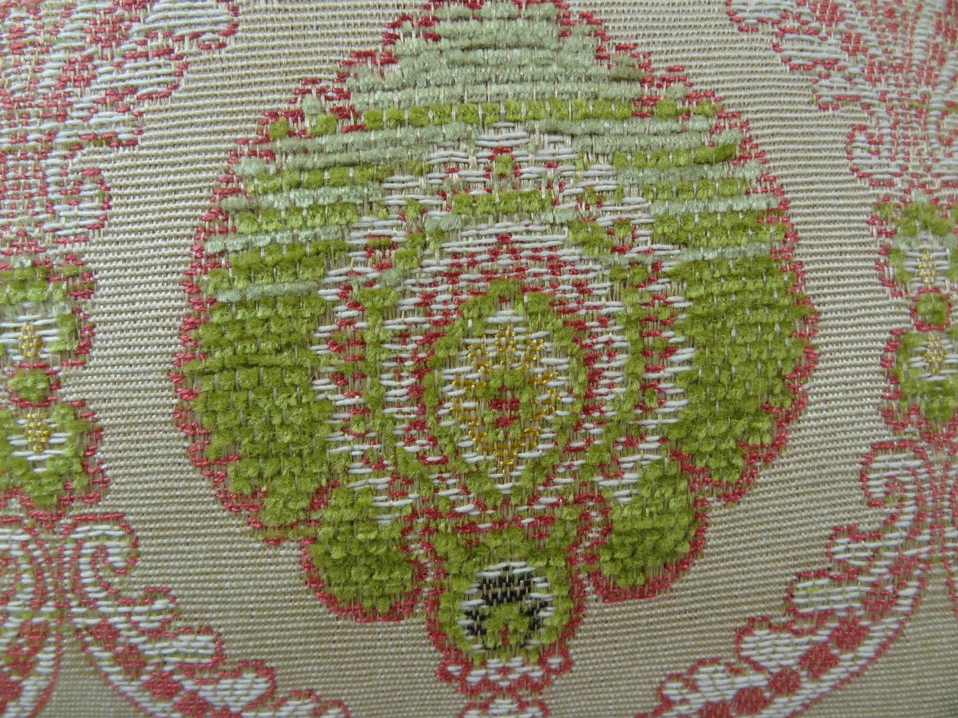 Tulip Garden Pink and Green Handmade Luxury Pillow - Plutus Brands