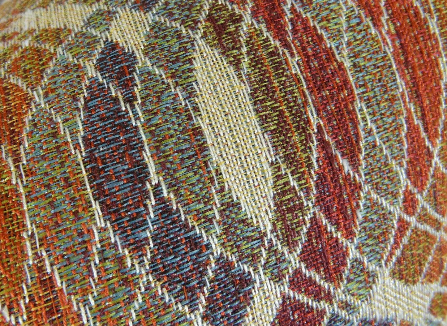 Ellipse Purple Olive and Red Handmade Luxury Pillow - Plutus Brands