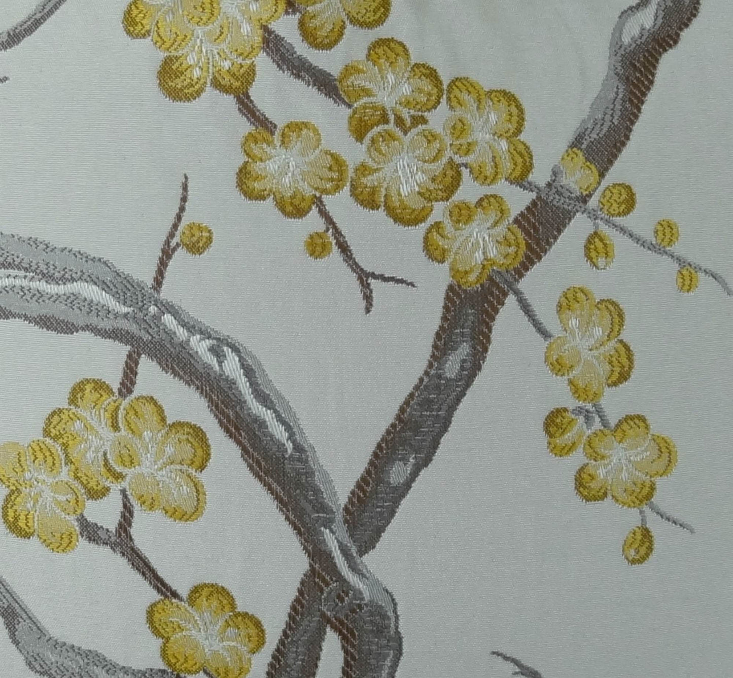 Yellow Blossom Yellow and Gray Handmade Luxury Pillow - Plutus Brands