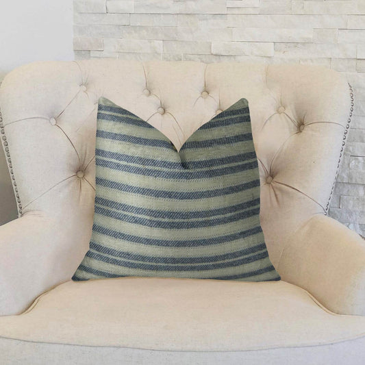 By meadow Navy and Cream Handmade Luxury Pillow - Plutus Brands
