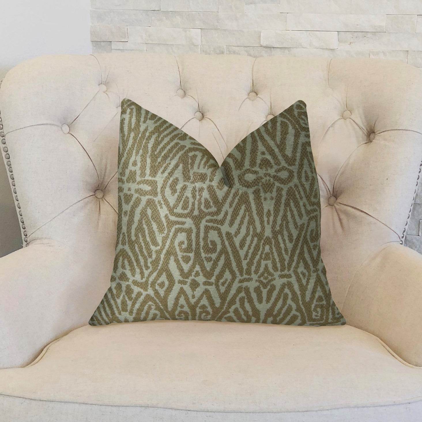 Cherokee Light Brown and Cream Handmade Luxury Pillow - Plutus Brands