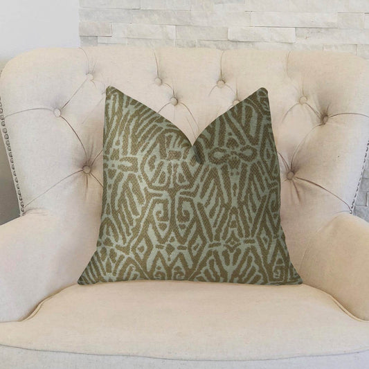 Cherokee Light Brown and Cream Handmade Luxury Pillow - Plutus Brands