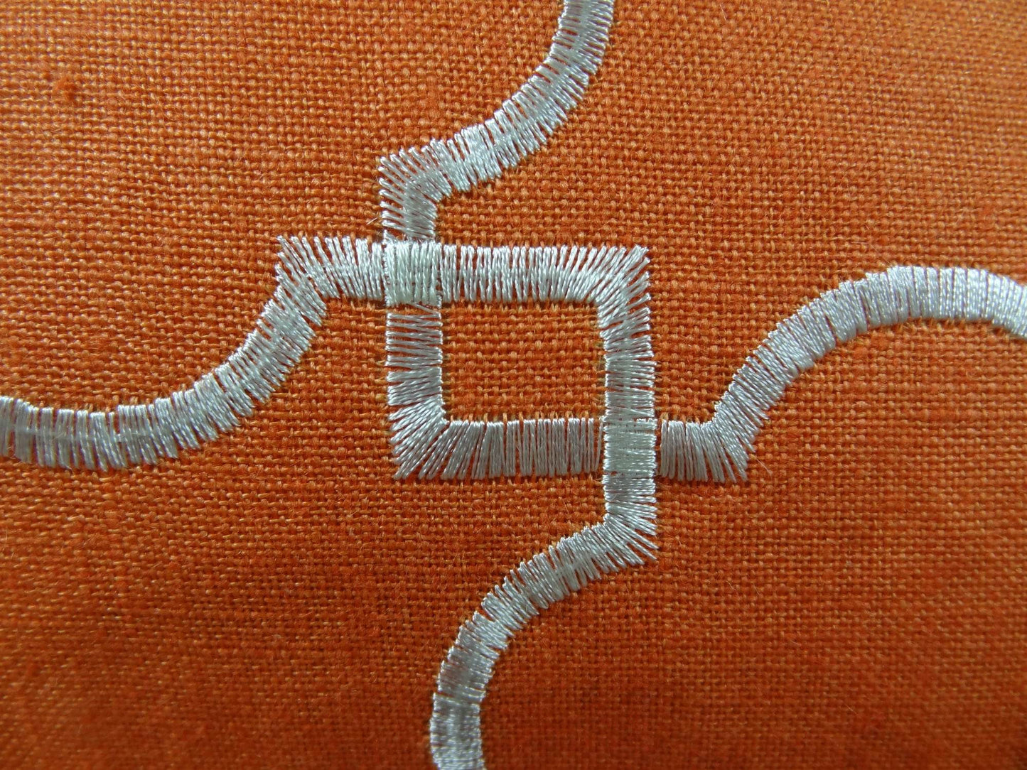 Nadiya Orange and White Handmade Luxury Pillow - Plutus Brands