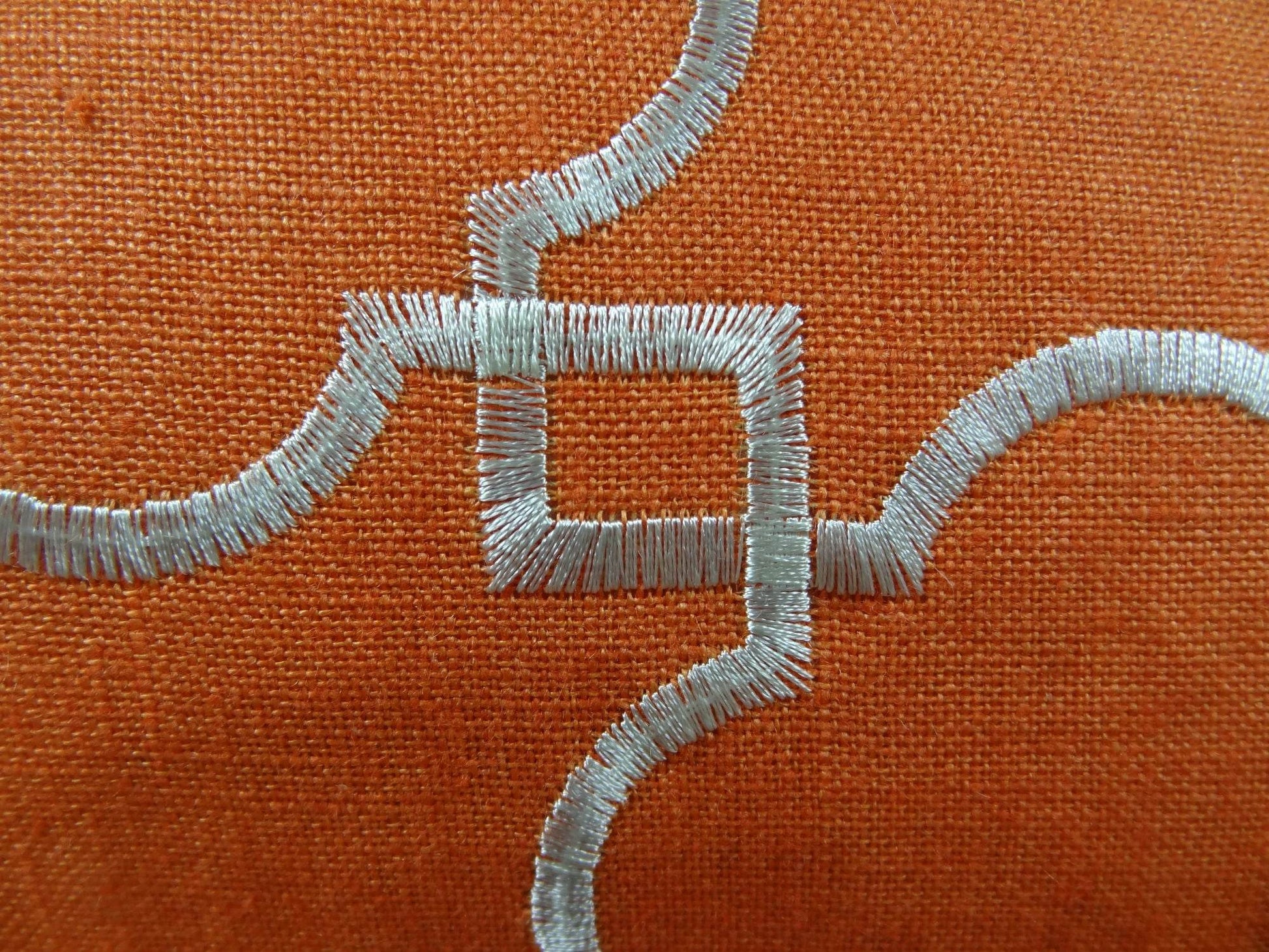 Nadiya Orange and White Handmade Luxury Pillow - Plutus Brands