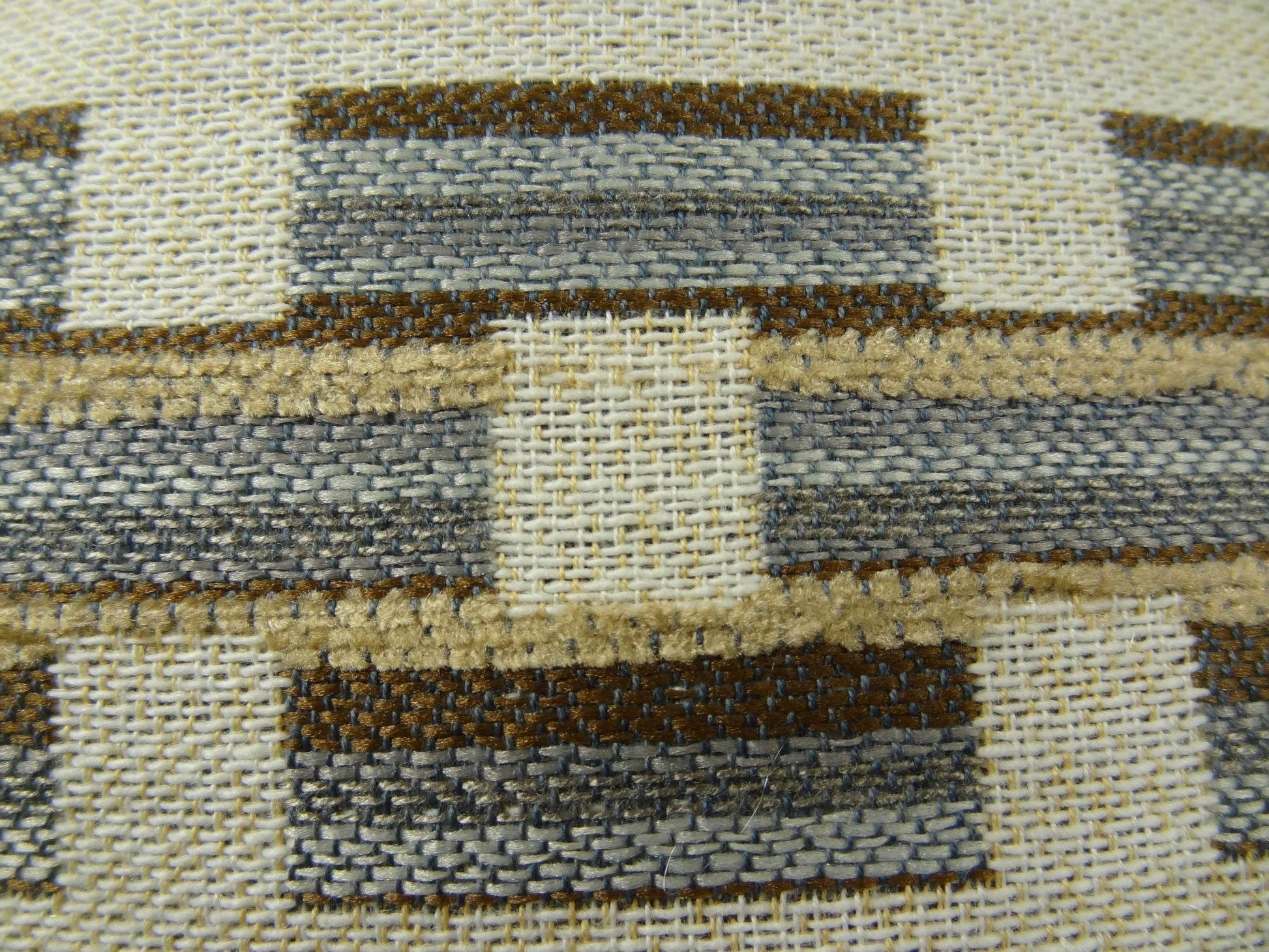 Foursquare White and Gray Handmade Luxury Pillow - Plutus Brands