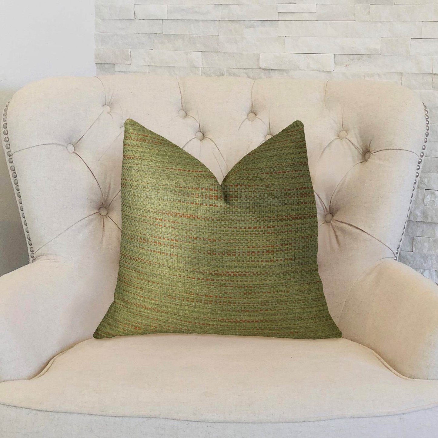 Forest Meadow Taupe Handmade Luxury Pillow - Plutus Brands