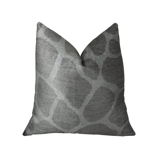 Soft Giraffe Gray and White Handmade Luxury Pillow - Plutus Brands