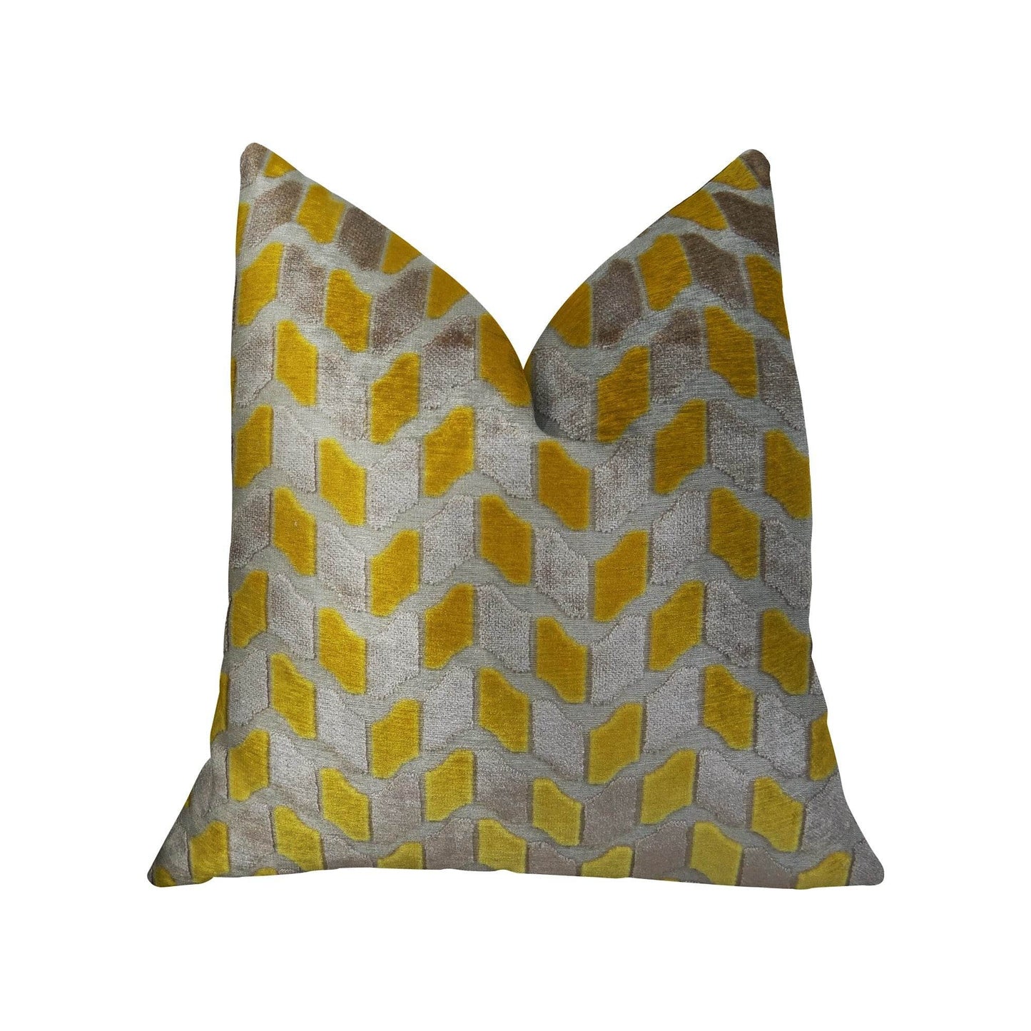 Gold Snow Copper and Taupe Handmade Luxury Pillow - Plutus Brands