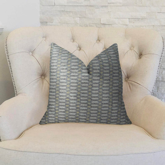 Trivoli Circle Gray and Cream Handmade Luxury Pillow - Plutus Brands