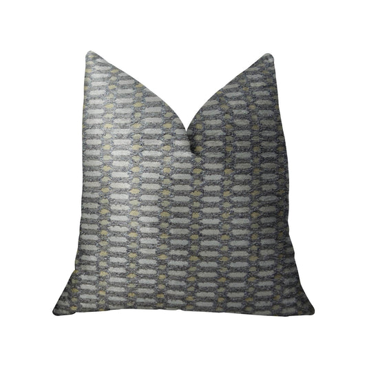 Trivoli Circle Gray and Cream Handmade Luxury Pillow - Plutus Brands