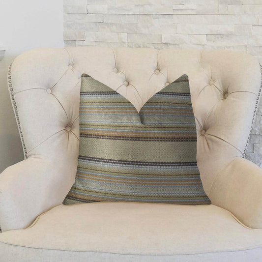 Lexington Park Taupe and Brown Handmade Luxury Pillow - Plutus Brands