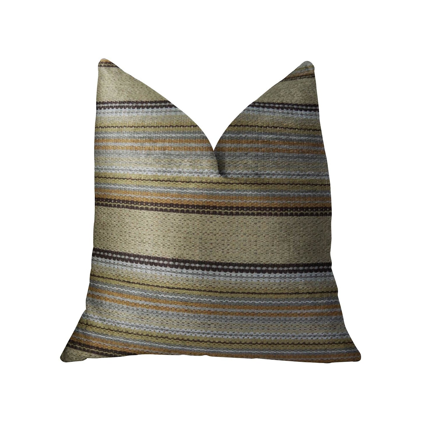 Lexington Park Taupe and Brown Handmade Luxury Pillow - Plutus Brands