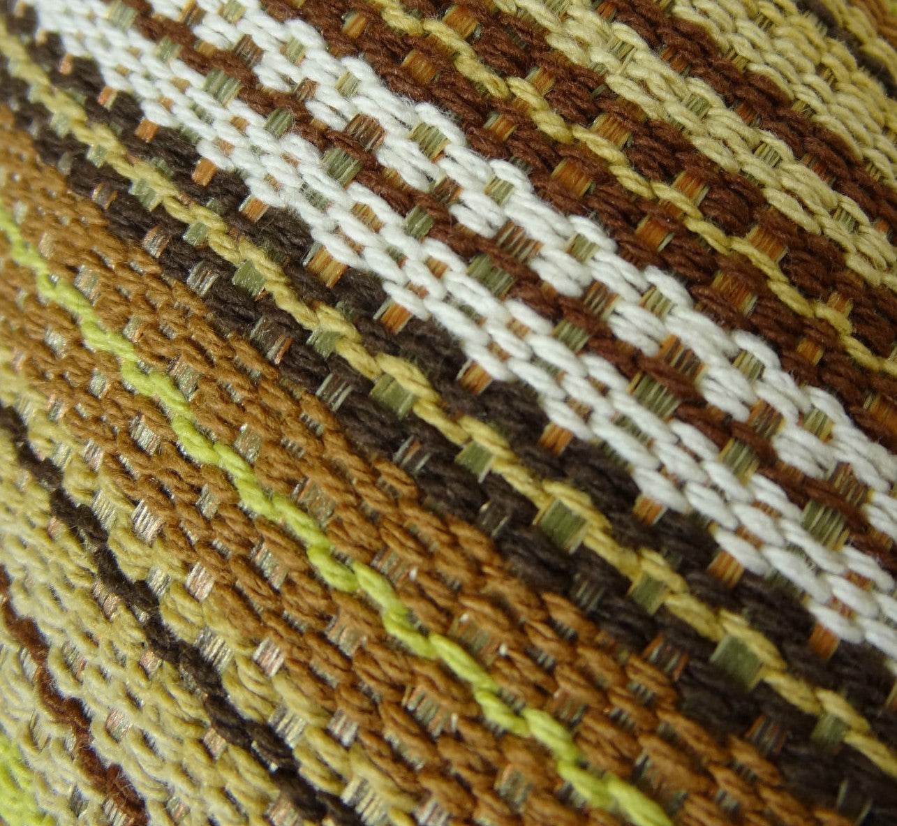 Lexington Park Cream Green and Brown Handmade Luxury Pillow - Plutus Brands