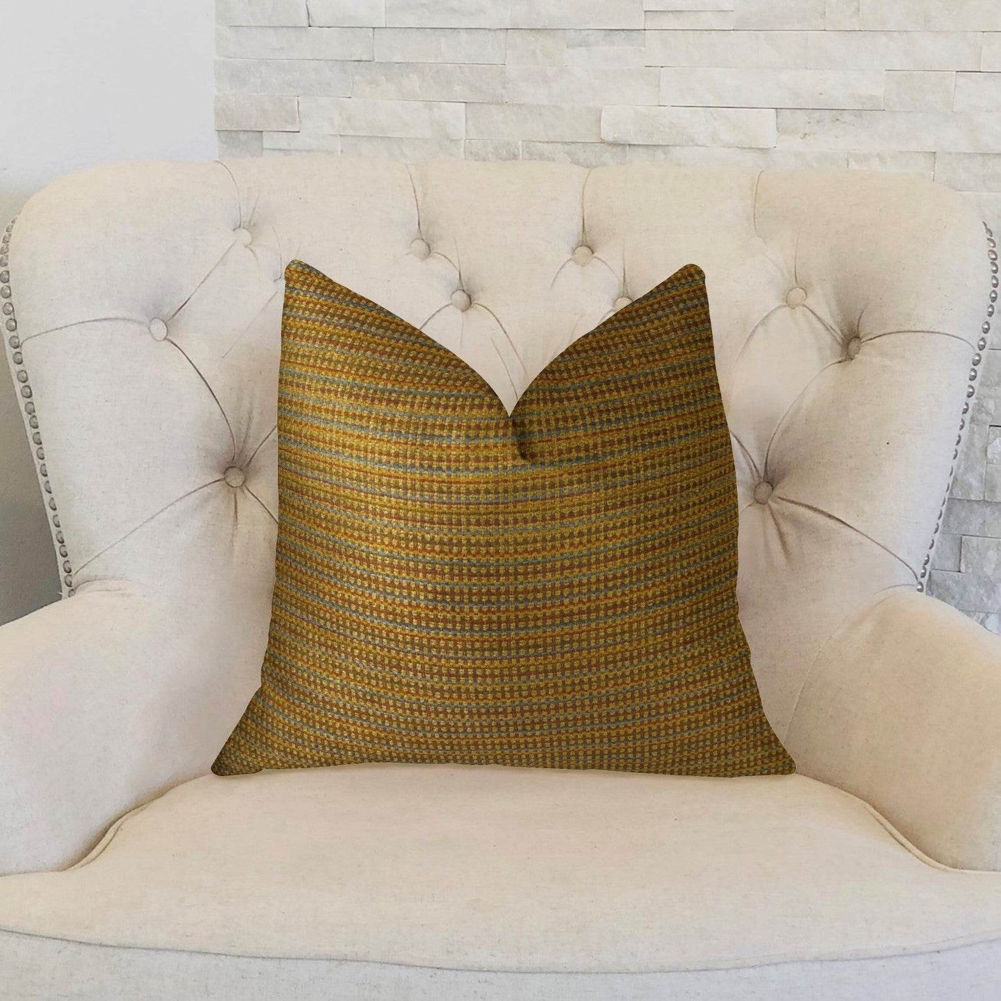 Madison Copper and Brown Handmade Luxury Pillow - Plutus Brands