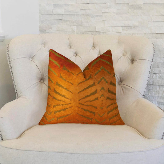 Tangerine Bliss Orange Handmade Luxury Pillow - Plutus Brands