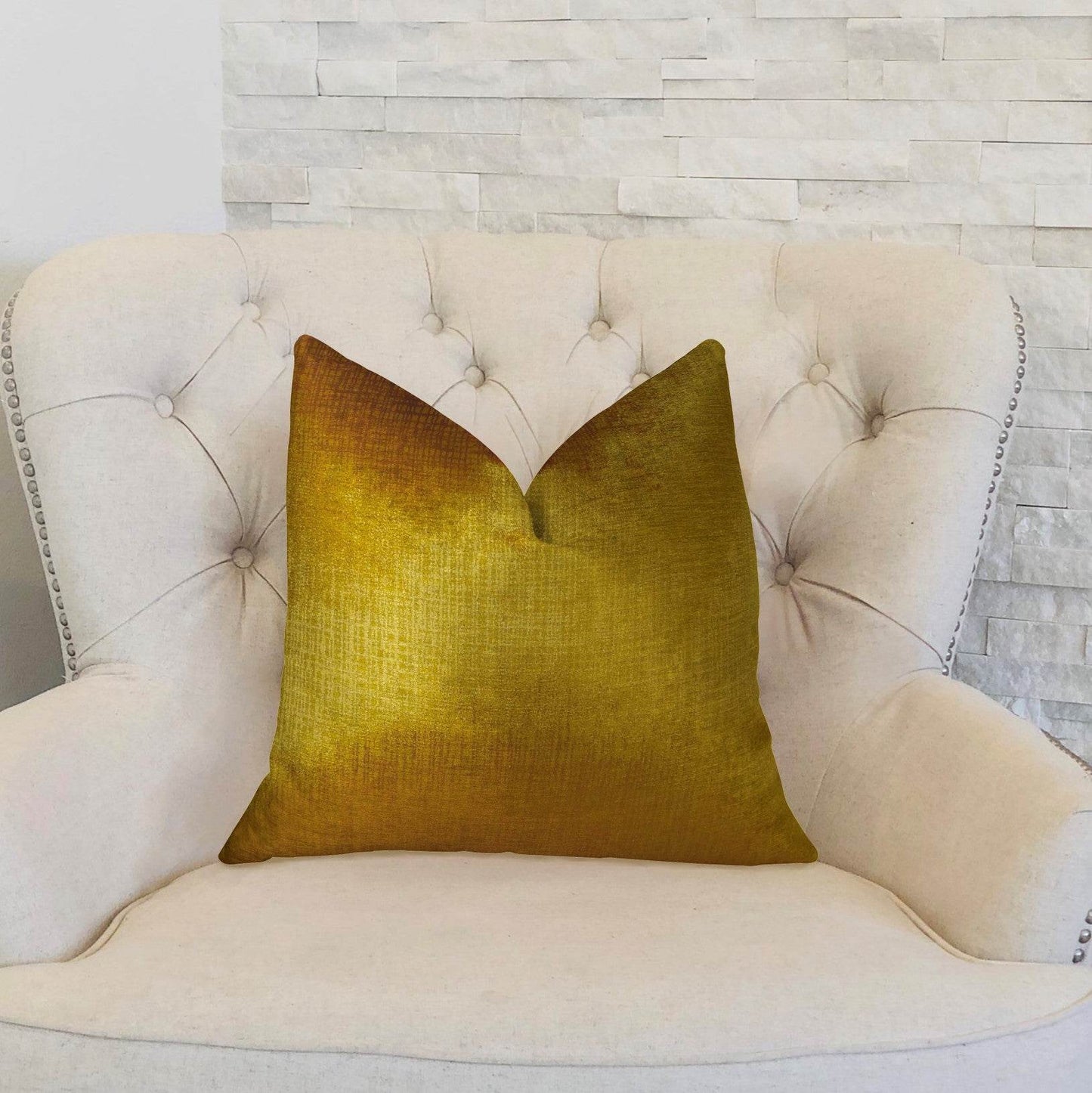 Golden Bijou Gold Handmade Luxury Pillow - Plutus Brands