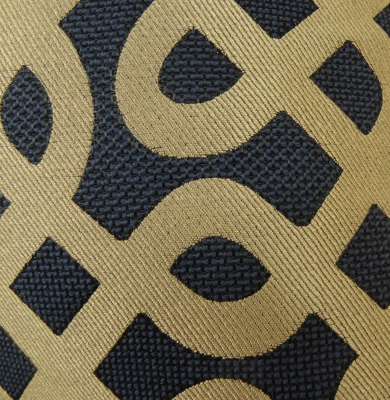 Golden Maze Black and Gold Handmade Luxury Pillow - Plutus Brands