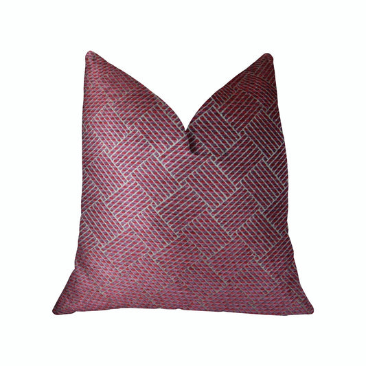 Boysenberry Pink and Cream Handmade Luxury Pillow - Plutus Brands