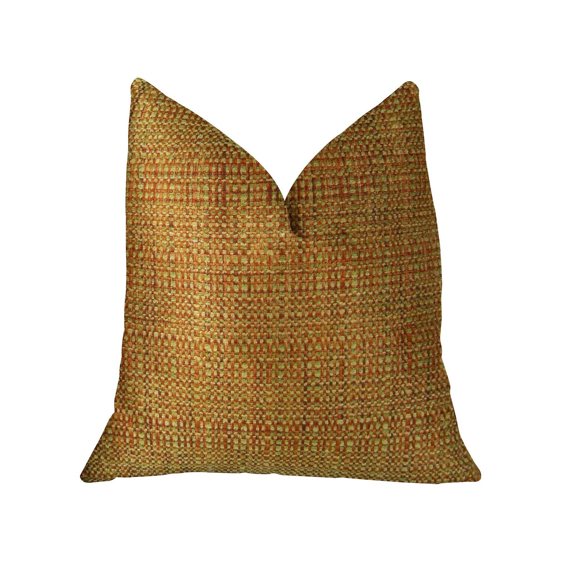 Melbourne Orange and Mint Handmade Luxury Pillow - Plutus Brands