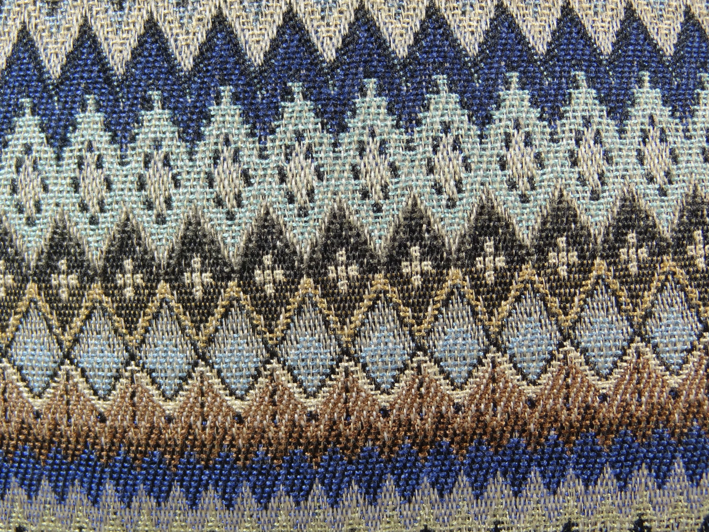 Zipline Navy Blue and Taupe Handmade Luxury Pillow