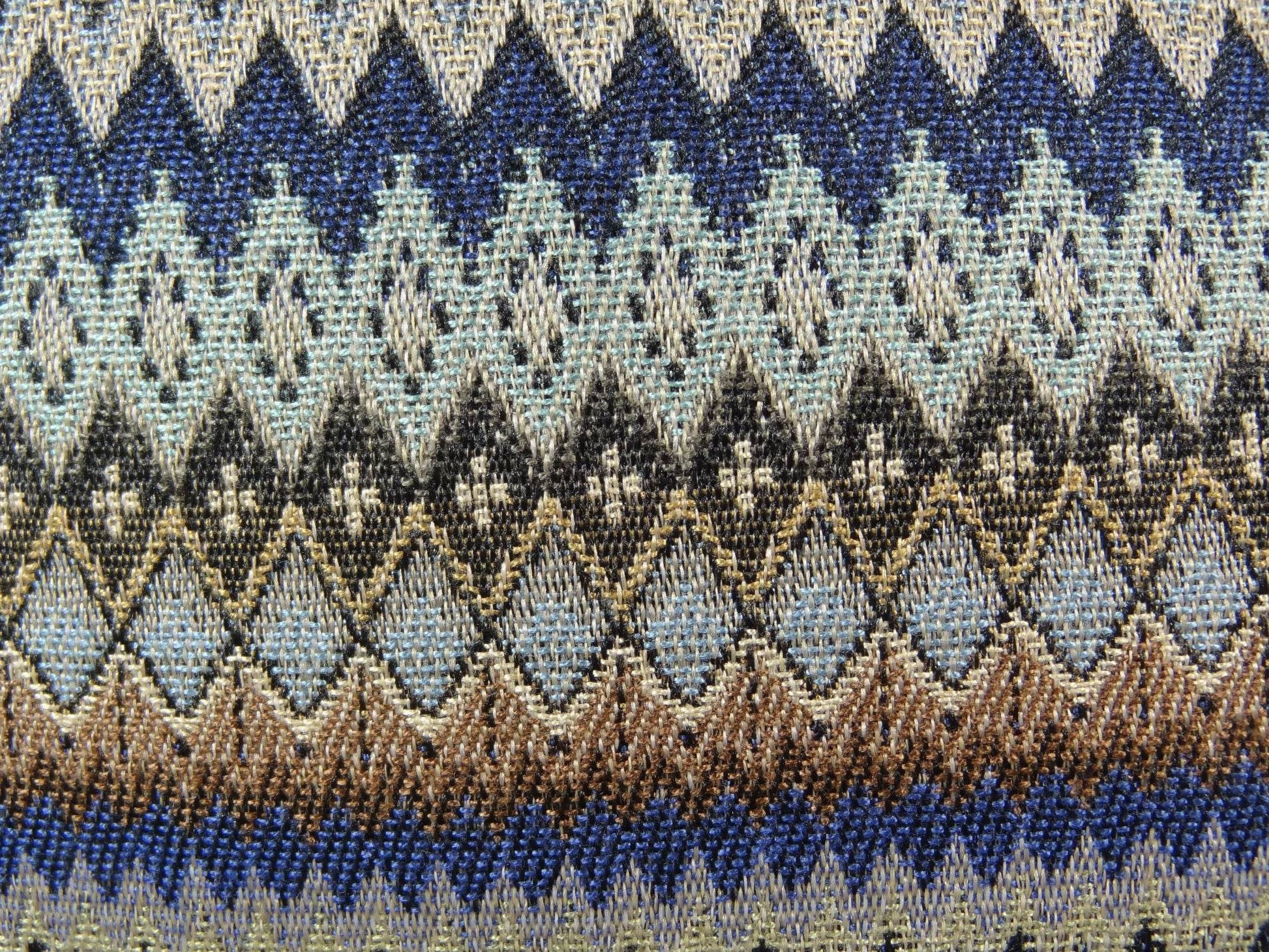 Zipline Navy Blue and Taupe Handmade Luxury Pillow - Plutus Brands