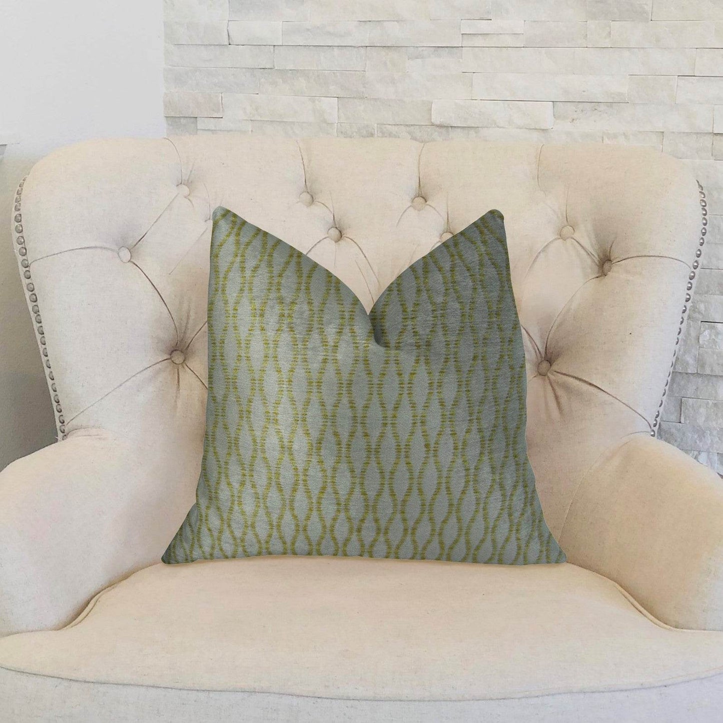 Swan Creek Cream and Gold Handmade Luxury Pillow - Plutus Brands
